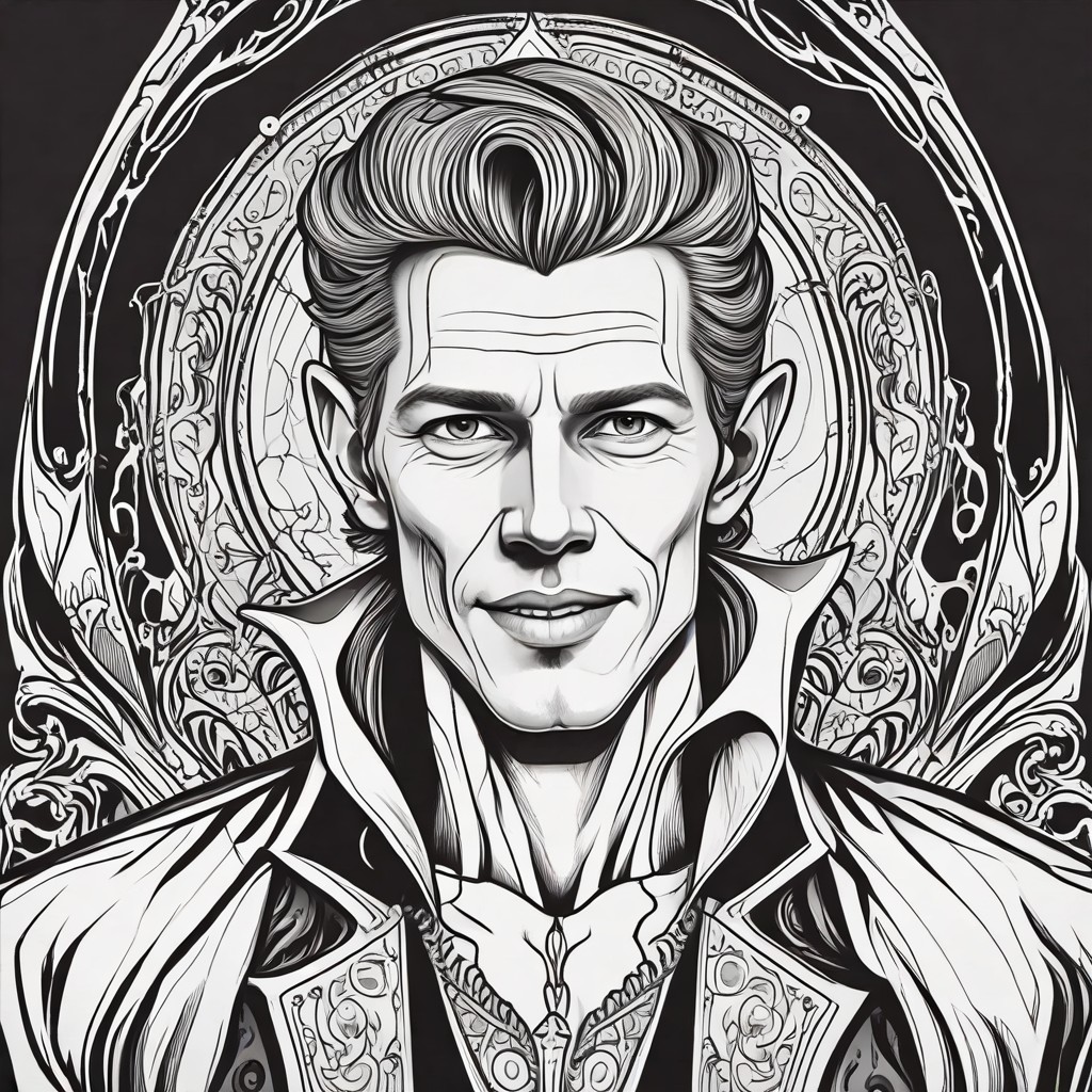 Vampire with Long Teeth Photo Style