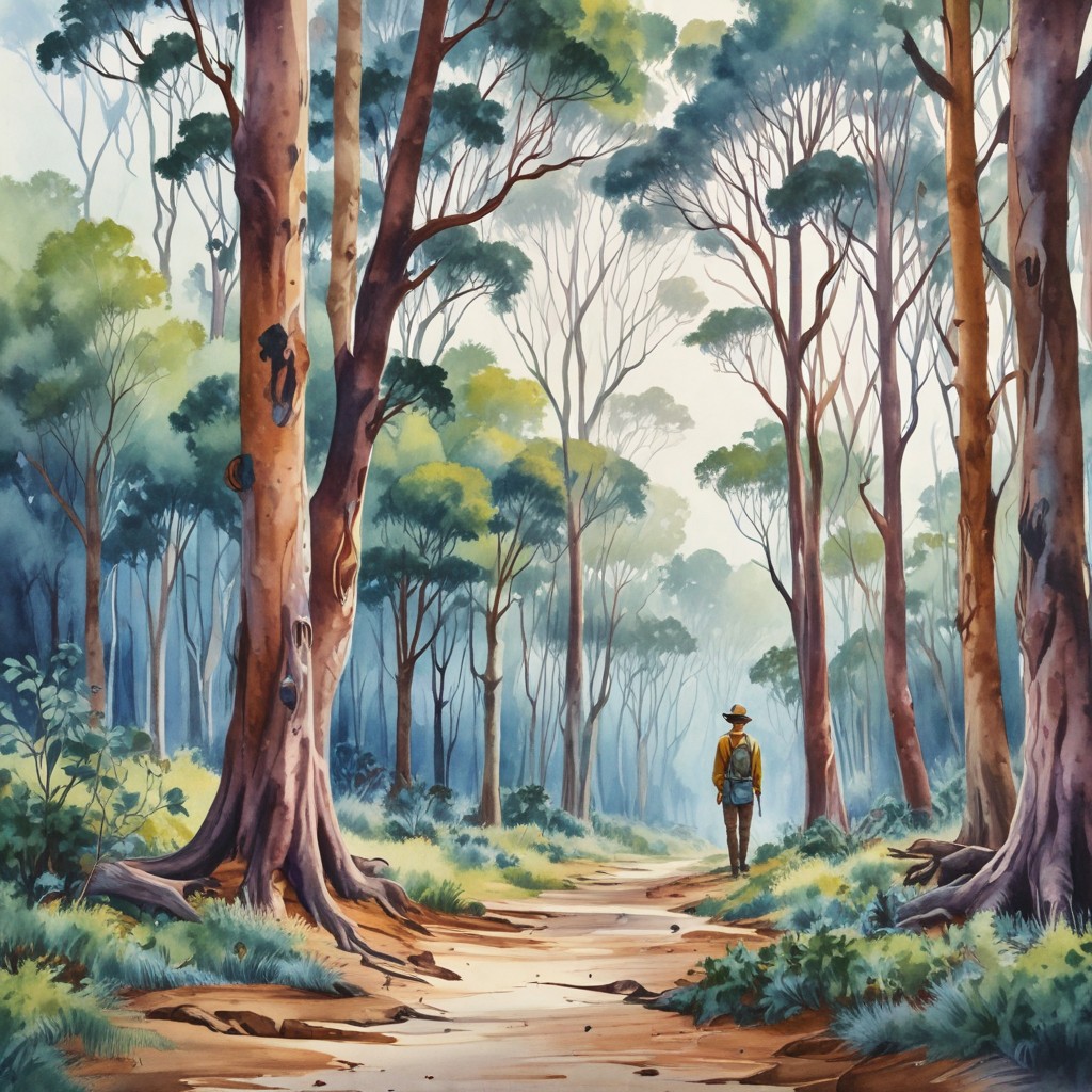 Watercolour Blue Gum Forest Inspiration Photo Style