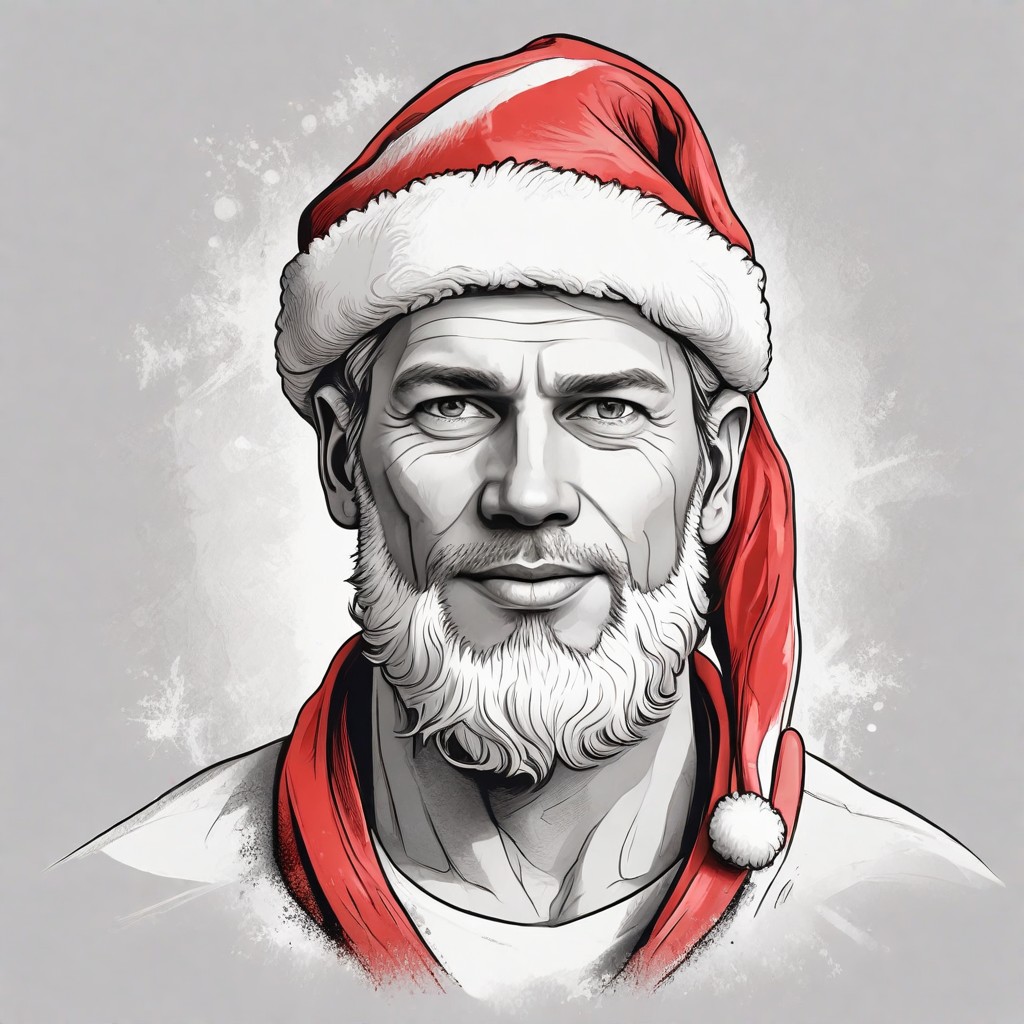 Wearing Santa Hat Photo Style