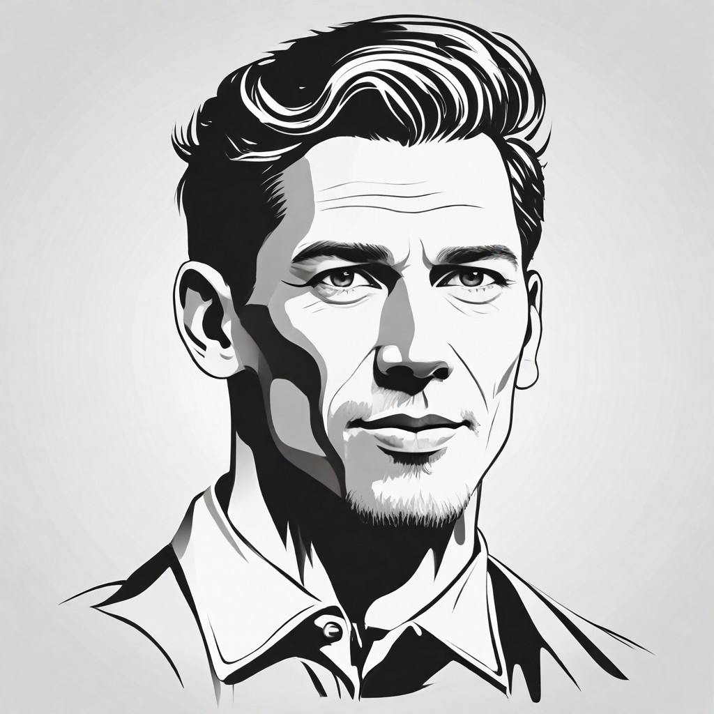 White Portrait Silhouette Vector Photo Style