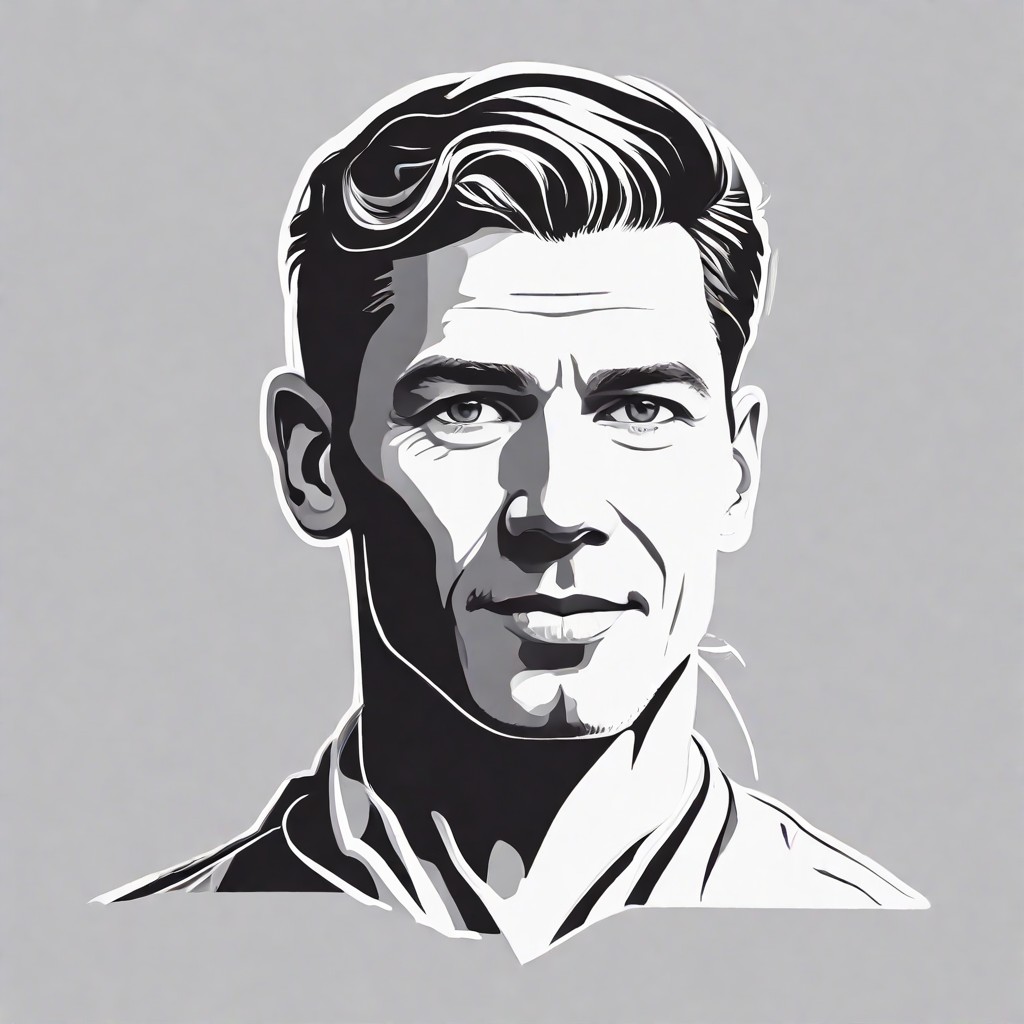 White Silhouette Stencil Vector Portrait Photo Style