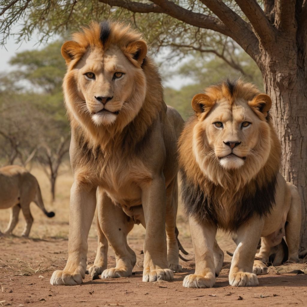 Africa and Lions Photo Style