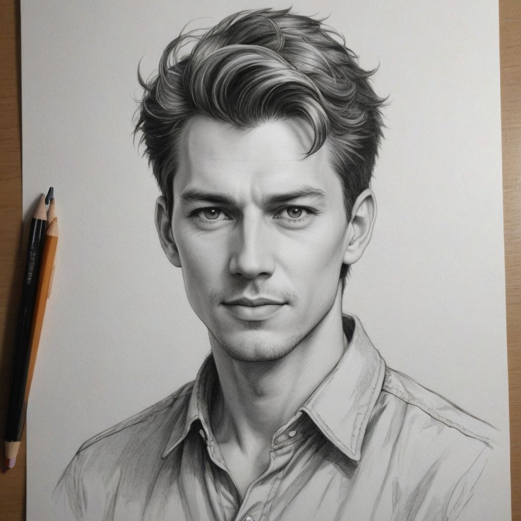 Anime Character Like Pencil Sketch Photo Style