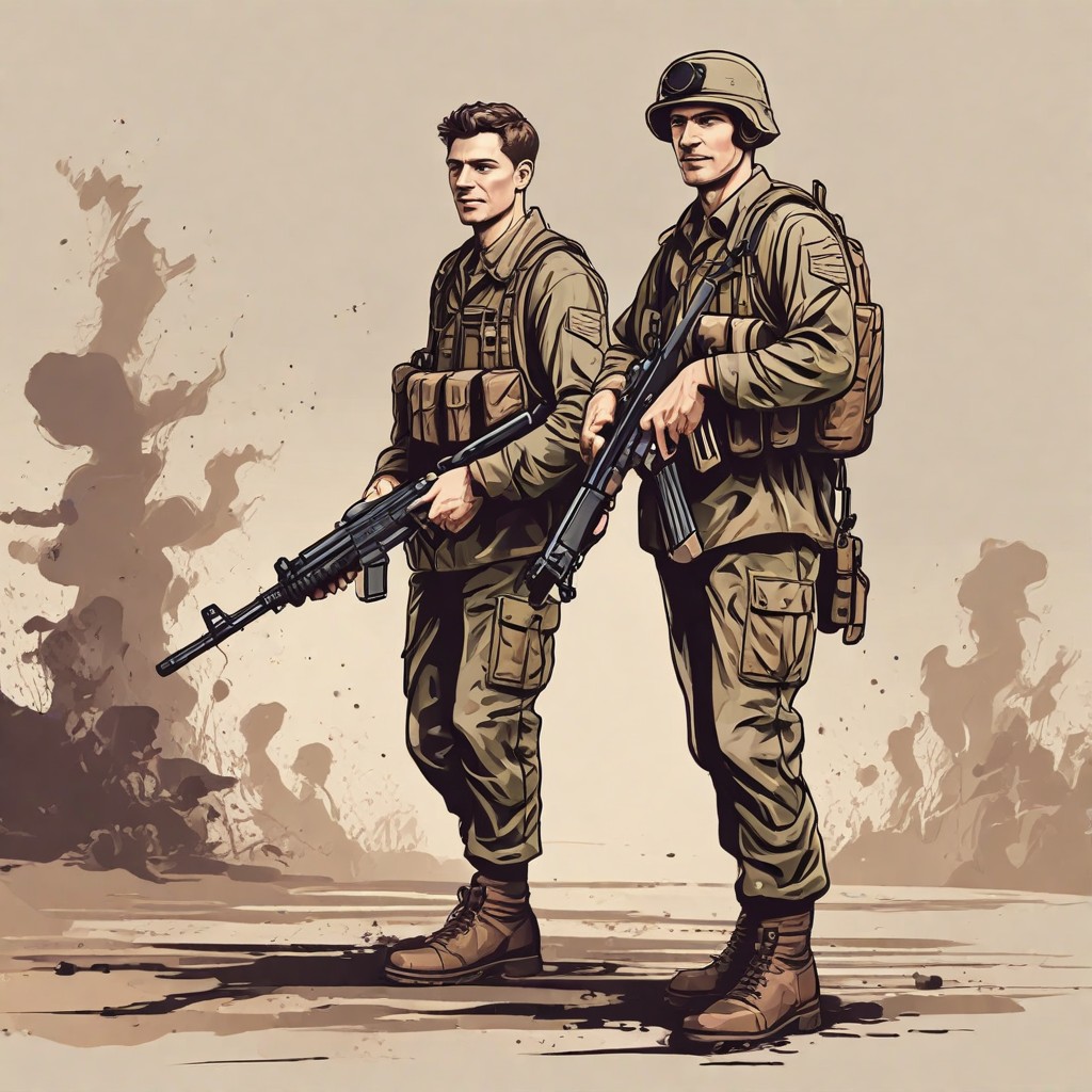 Army Dress with Gun Photo Style