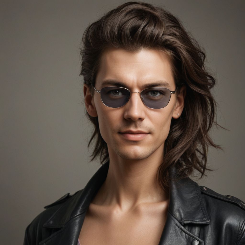 Black-Eyed Woman with Sunglasses Photo Style