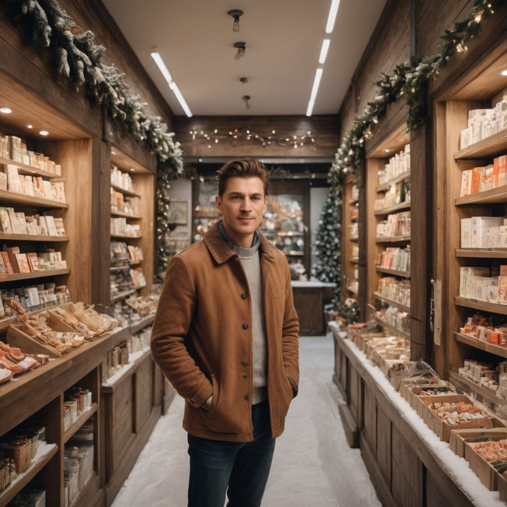 Bricomarche Shop with Snow and Christmas Vibe Photo Style