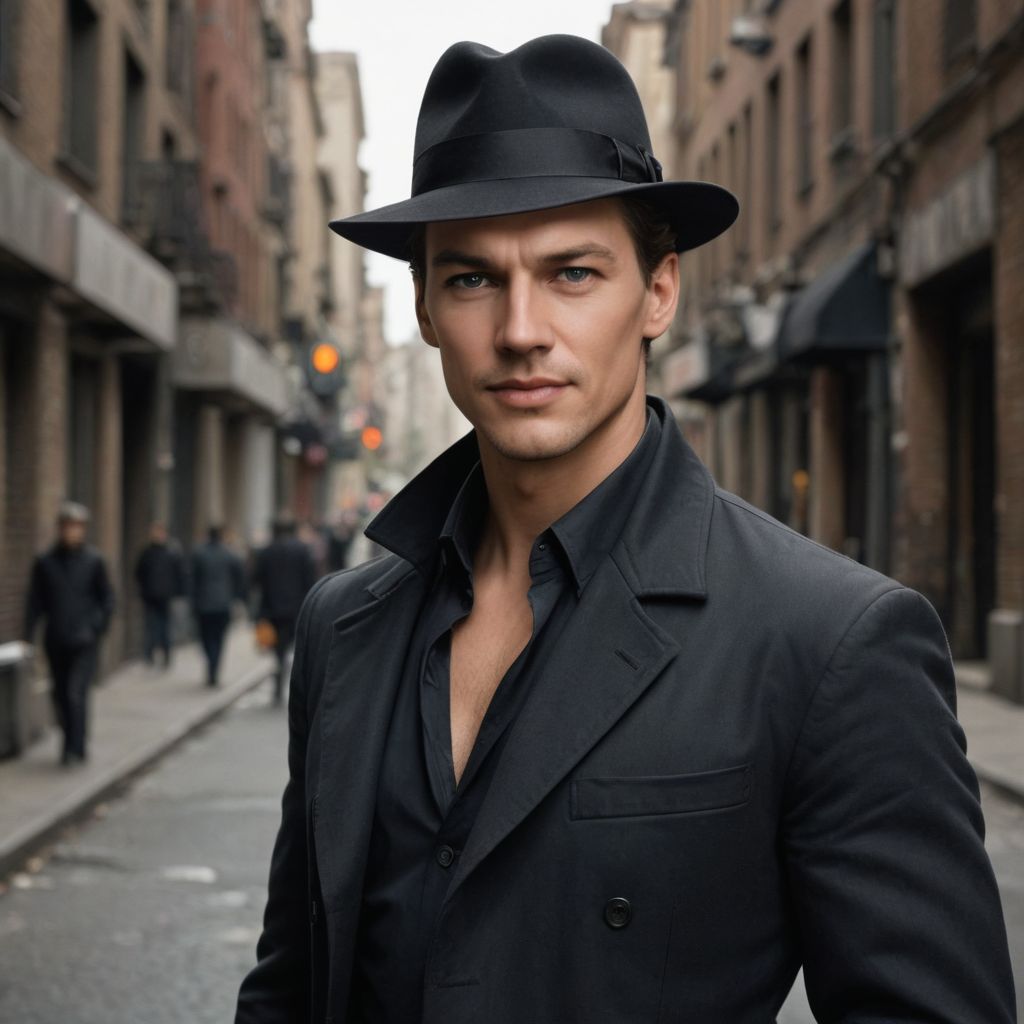 Catwoman Holding a Fedora Photo Style