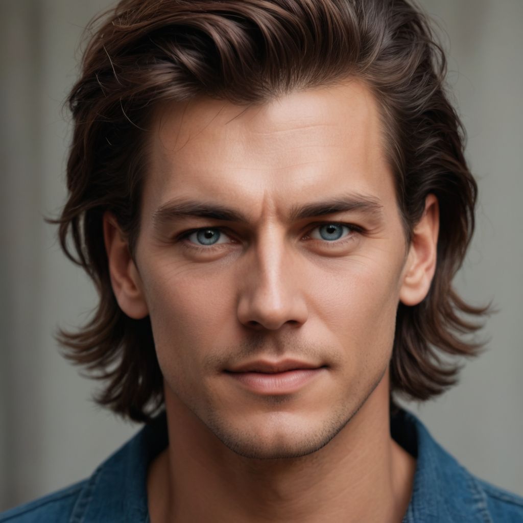 Chica Pálida de Ojos Rojos y Pelo Azul Oscuro Photo Style