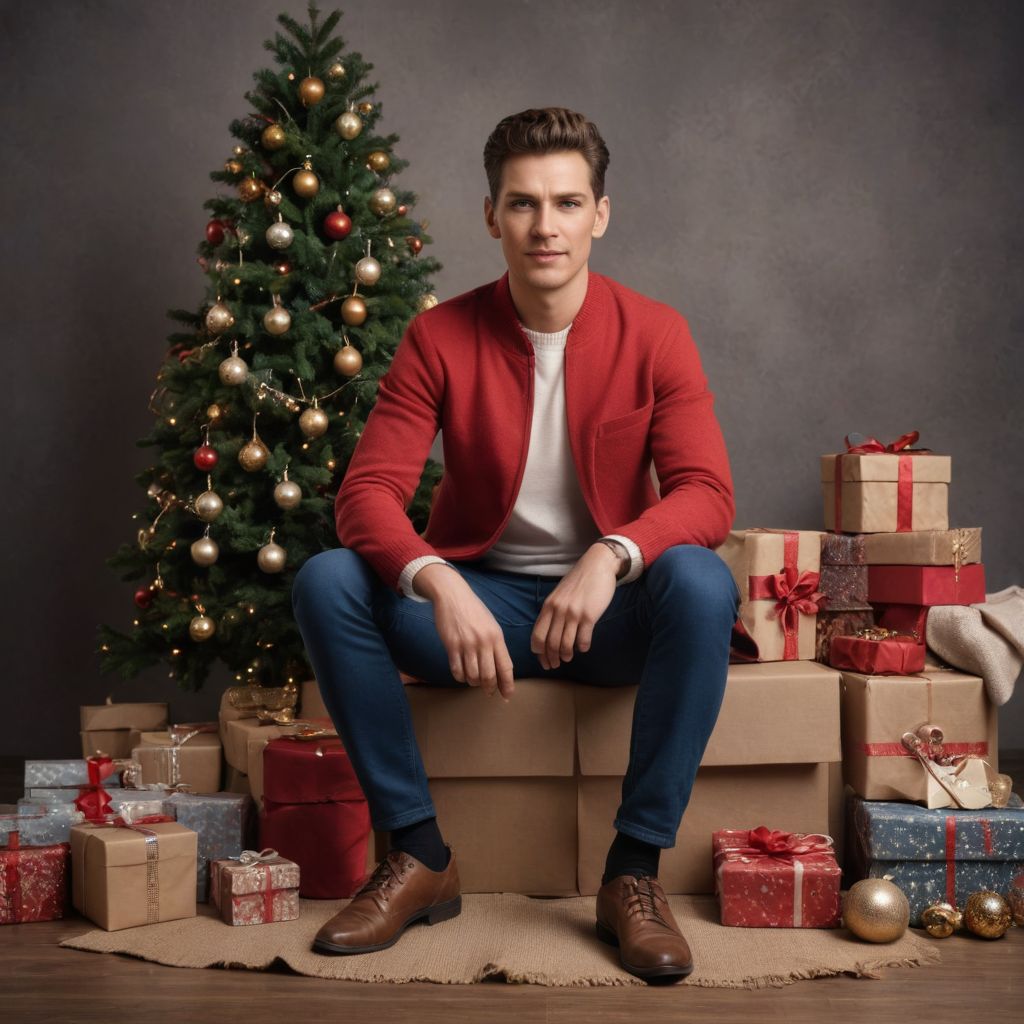 Christmas Photo with Clothes and Accessories Photo Style