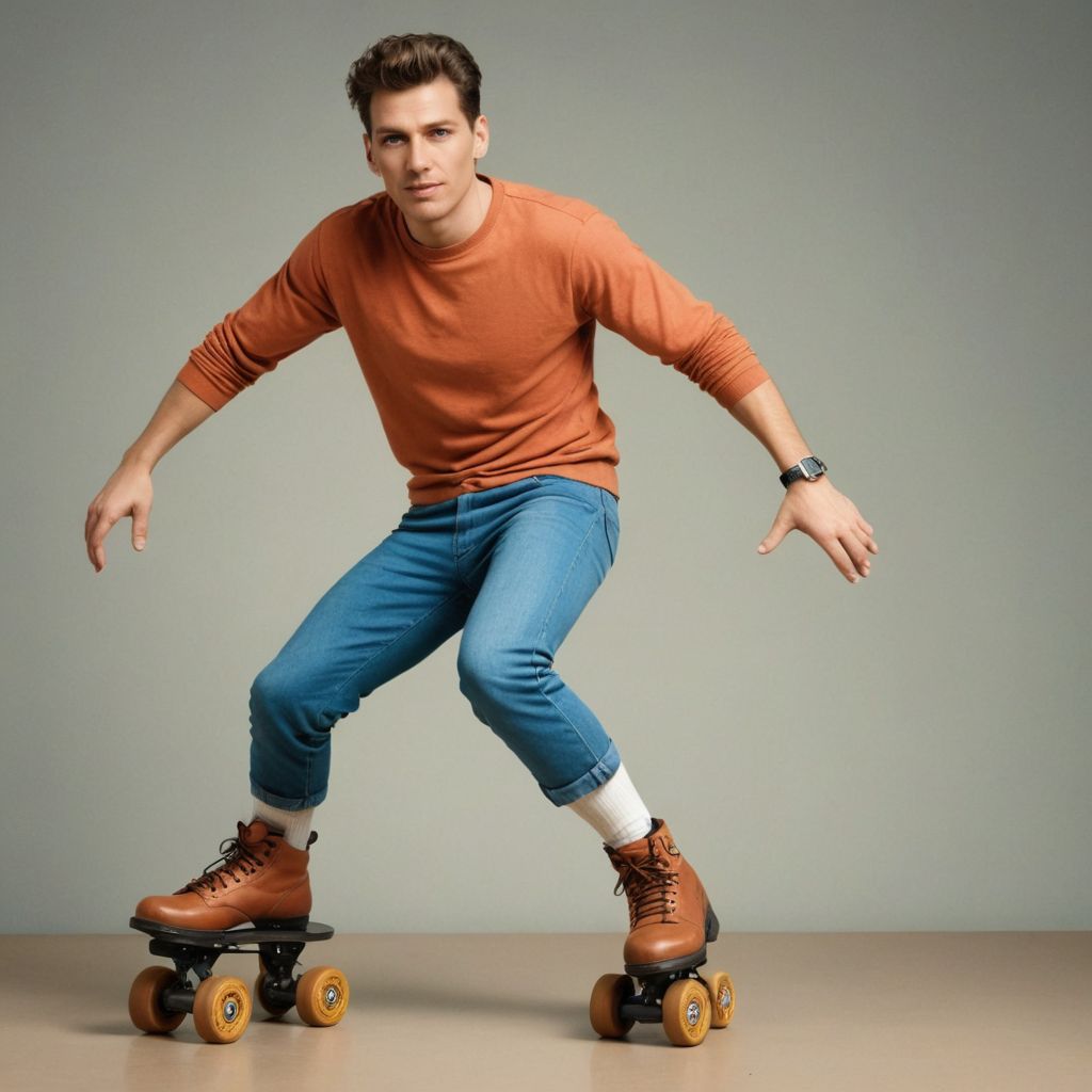 Comic Roller Skates Photo Style