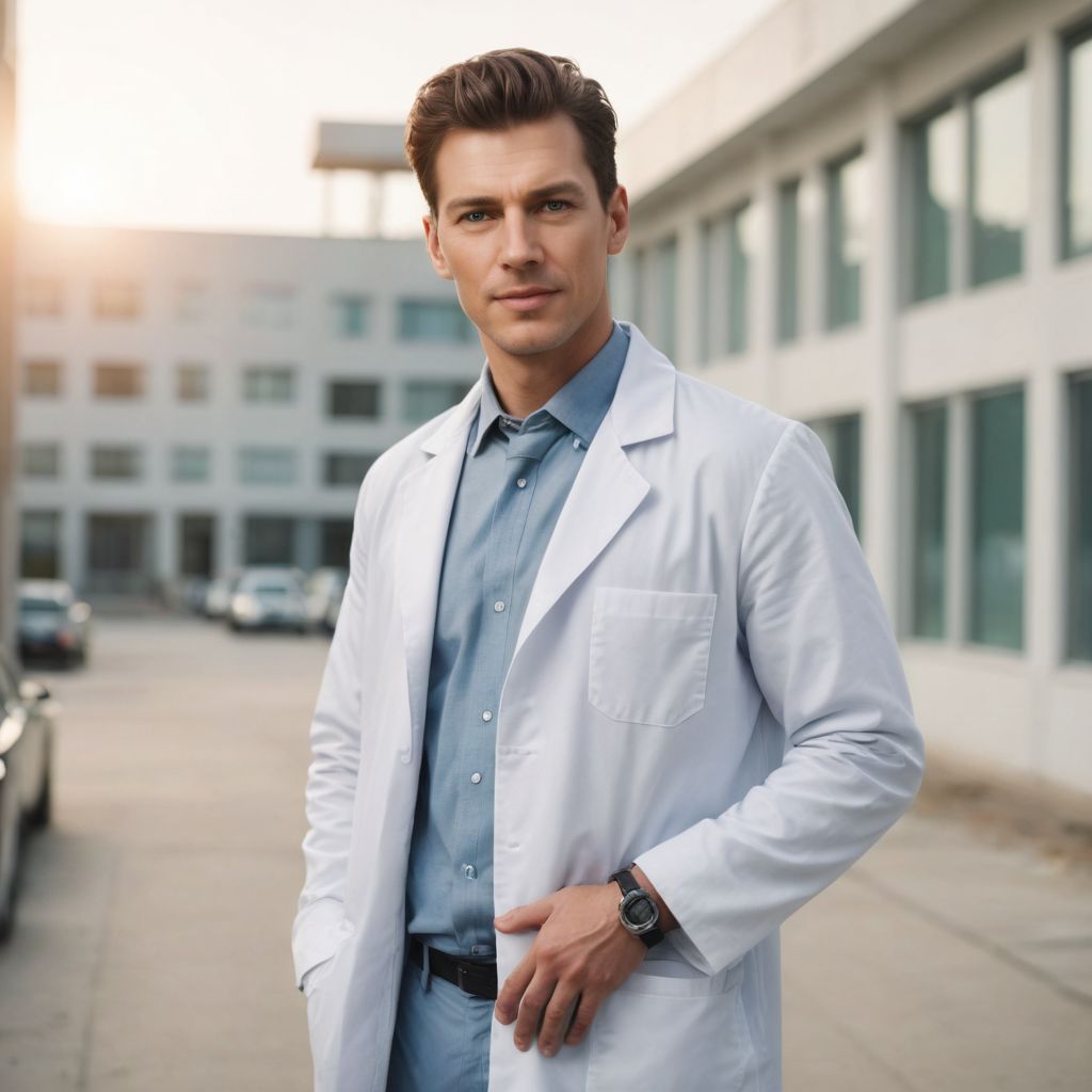 Converted Doctor White Hot with Hospital Background image