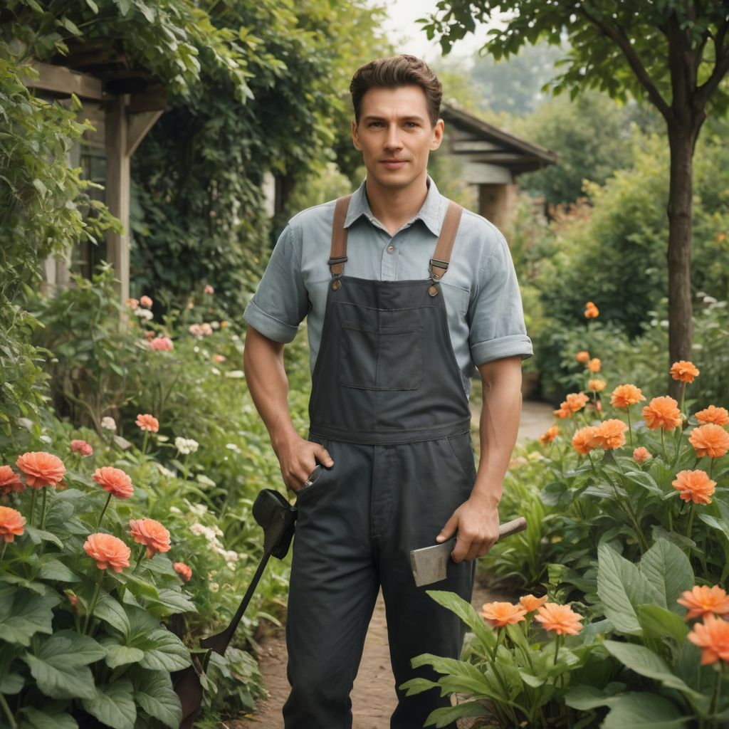 Garden Worker Photo Style