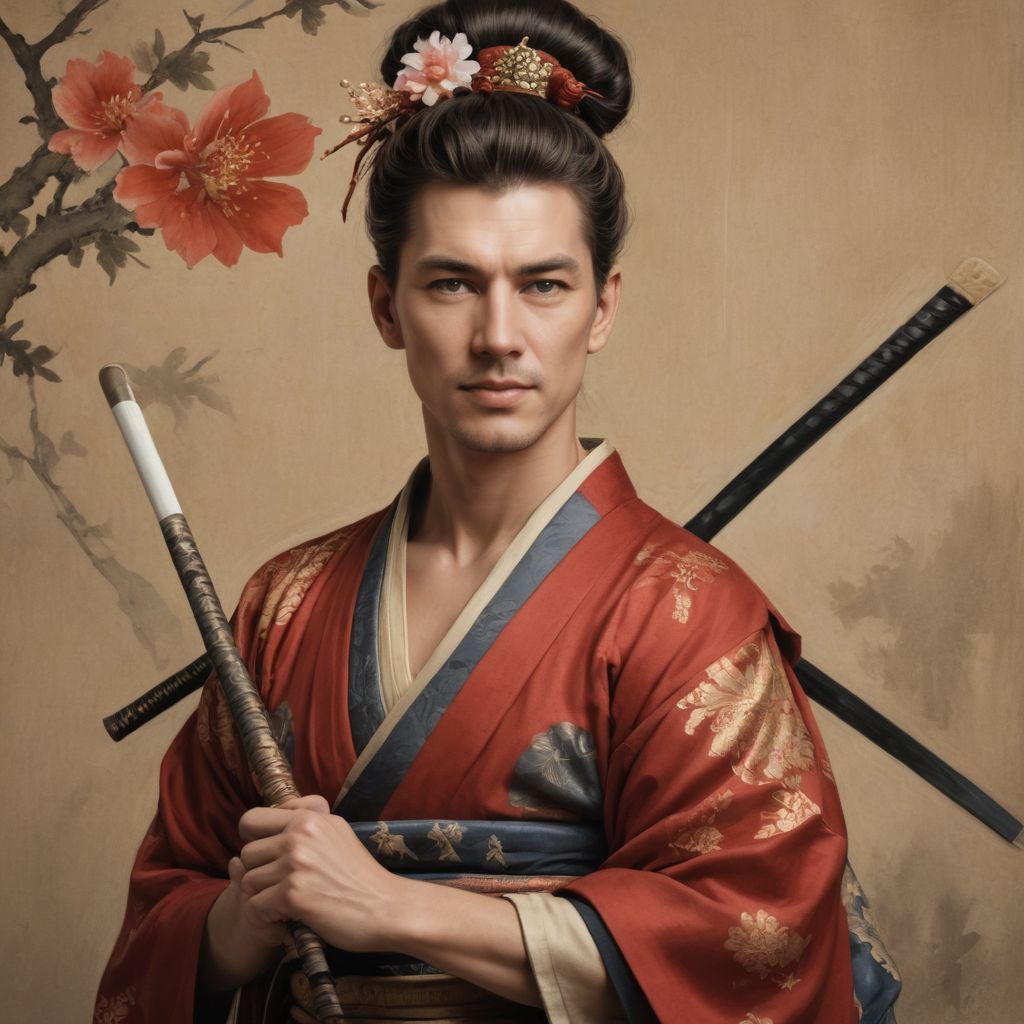 Geisha and Japanese Warrior Photo Style