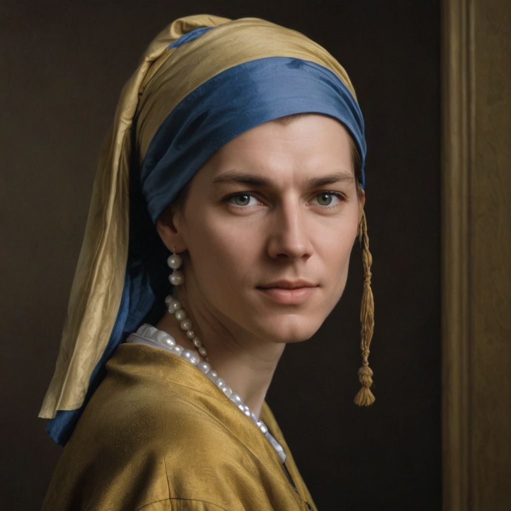 Girl with a Pearl Earring by Johannes Vermeer Photo Style