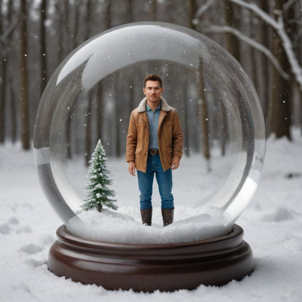Glass Snow Globe Photo Style