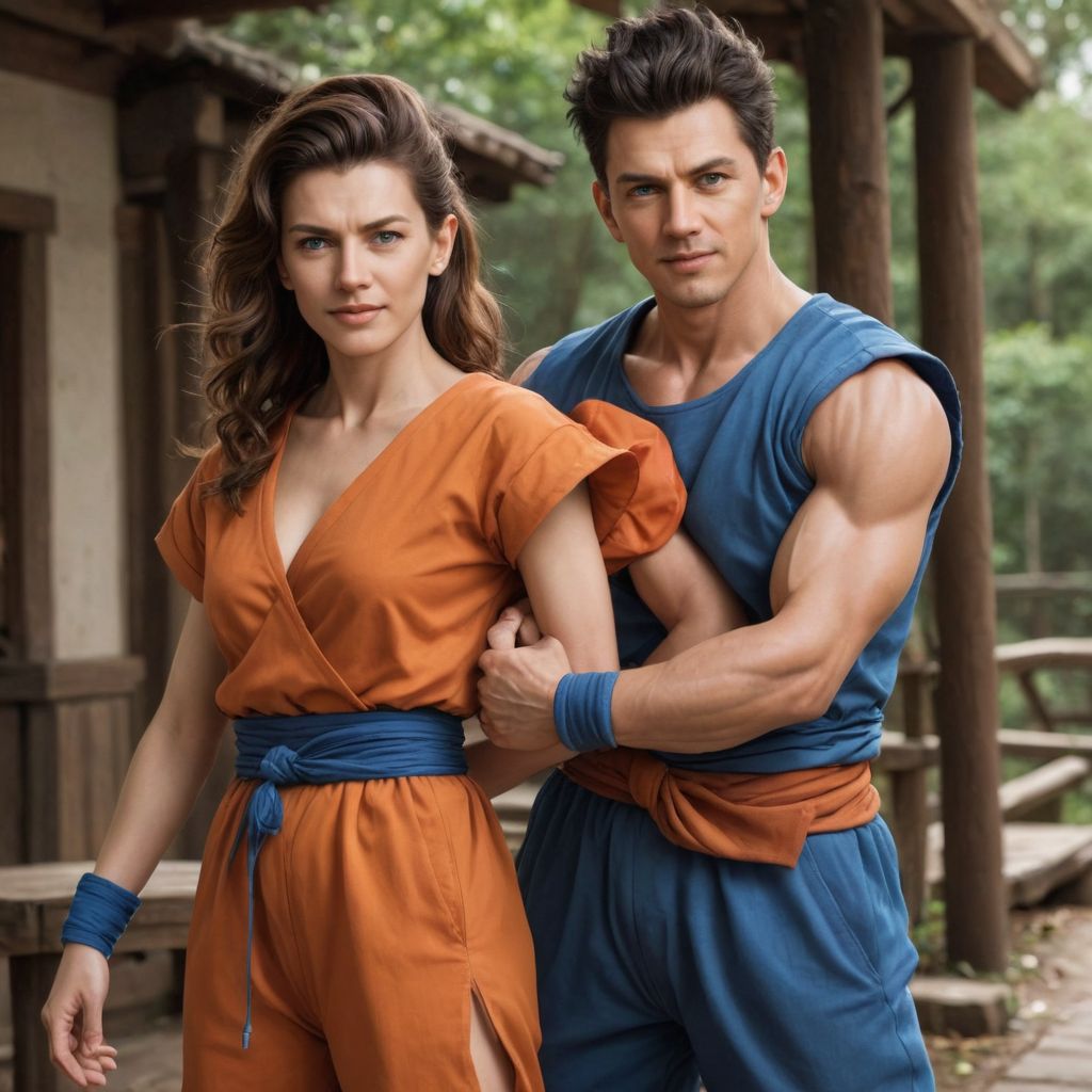 Goku and Wife Gigi Photo Style