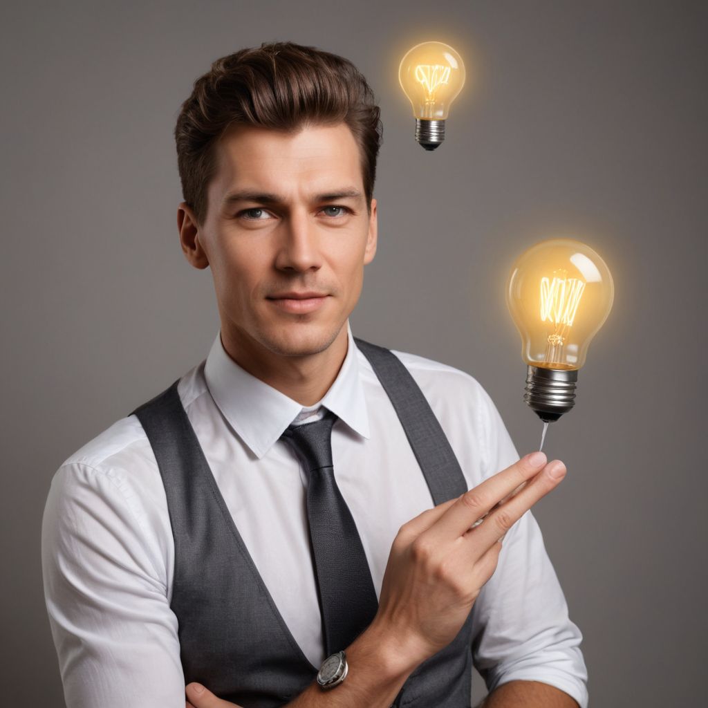 Happy Businessman With a Good Idea Photo Style