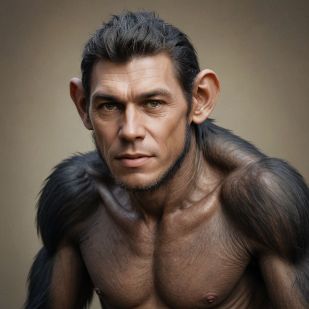 Humanoid Chimpanzee Photo Style