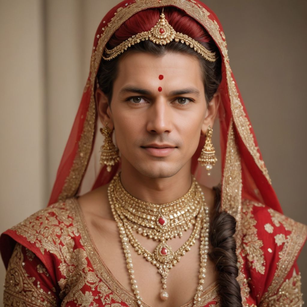 Indian Bride in Full Makeup Photo Style