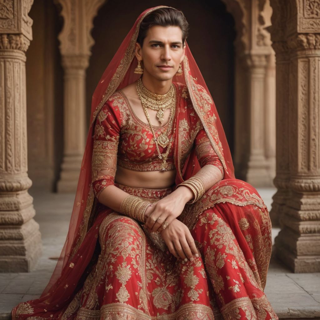 Indian Bride in Red Lehenga Photo Style