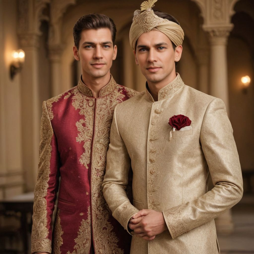 Indian Groom in Sherwani with Pagdi Photo Style
