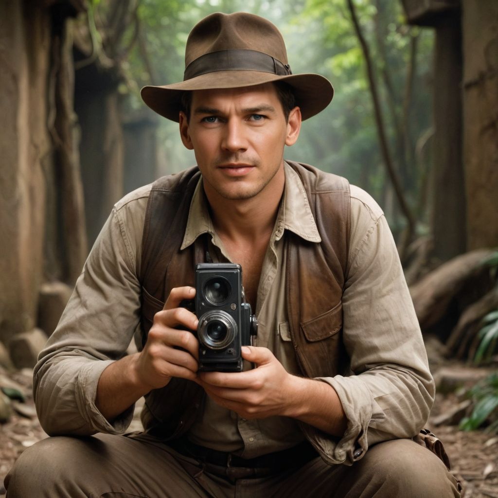 Indiana Jones With a Camera Photo Style