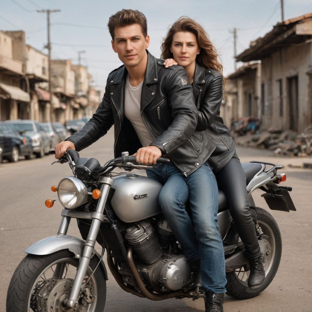 Motorbike Girl Photo Style