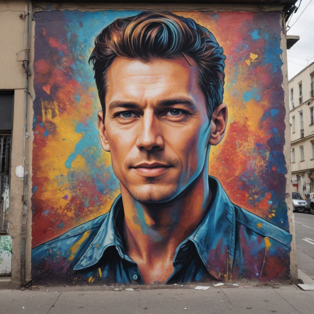 Mural Colored Photo Style