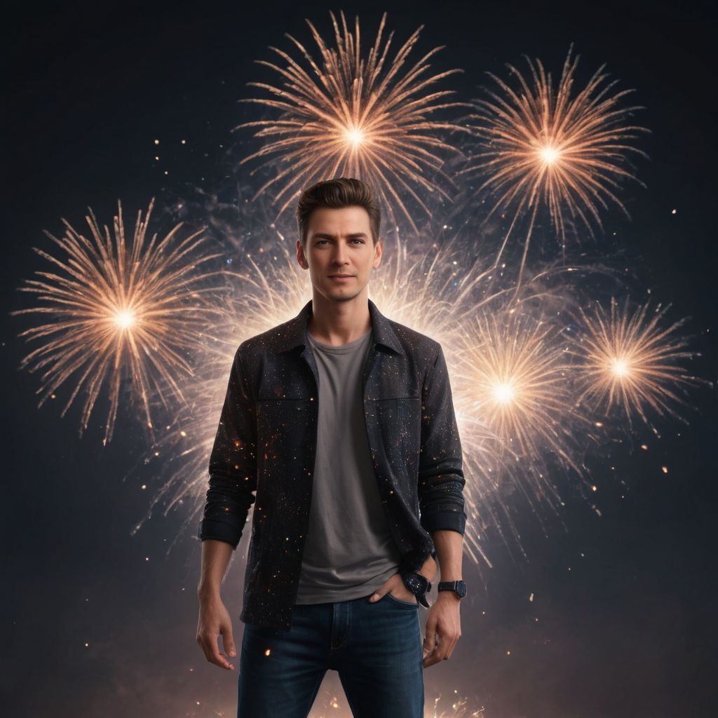 New Year Firework Photo Style