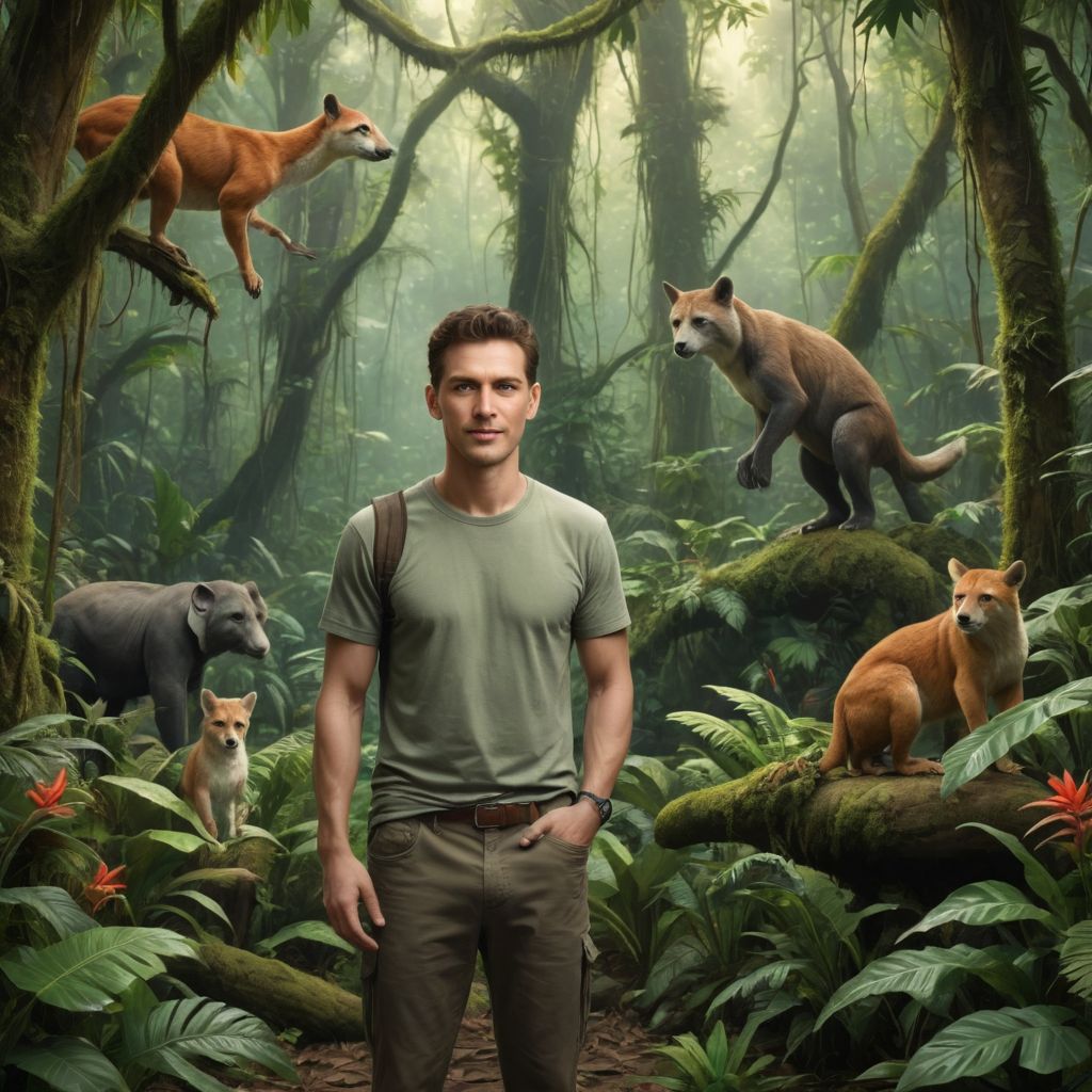 Rainforest With Animals Photo Style