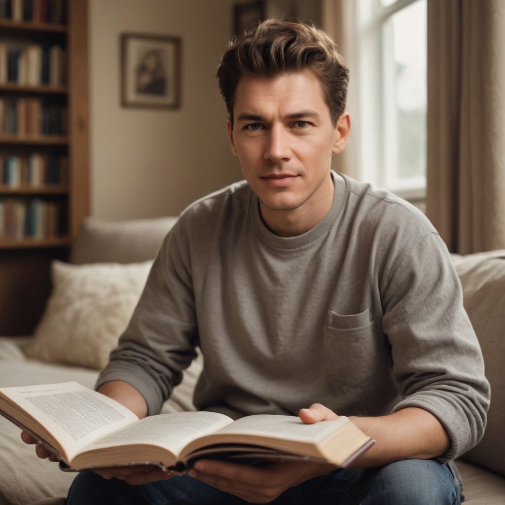 Reading Book as a Kid Photo Style