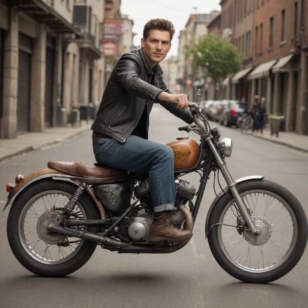 Riding a Custom Bike Photo Style