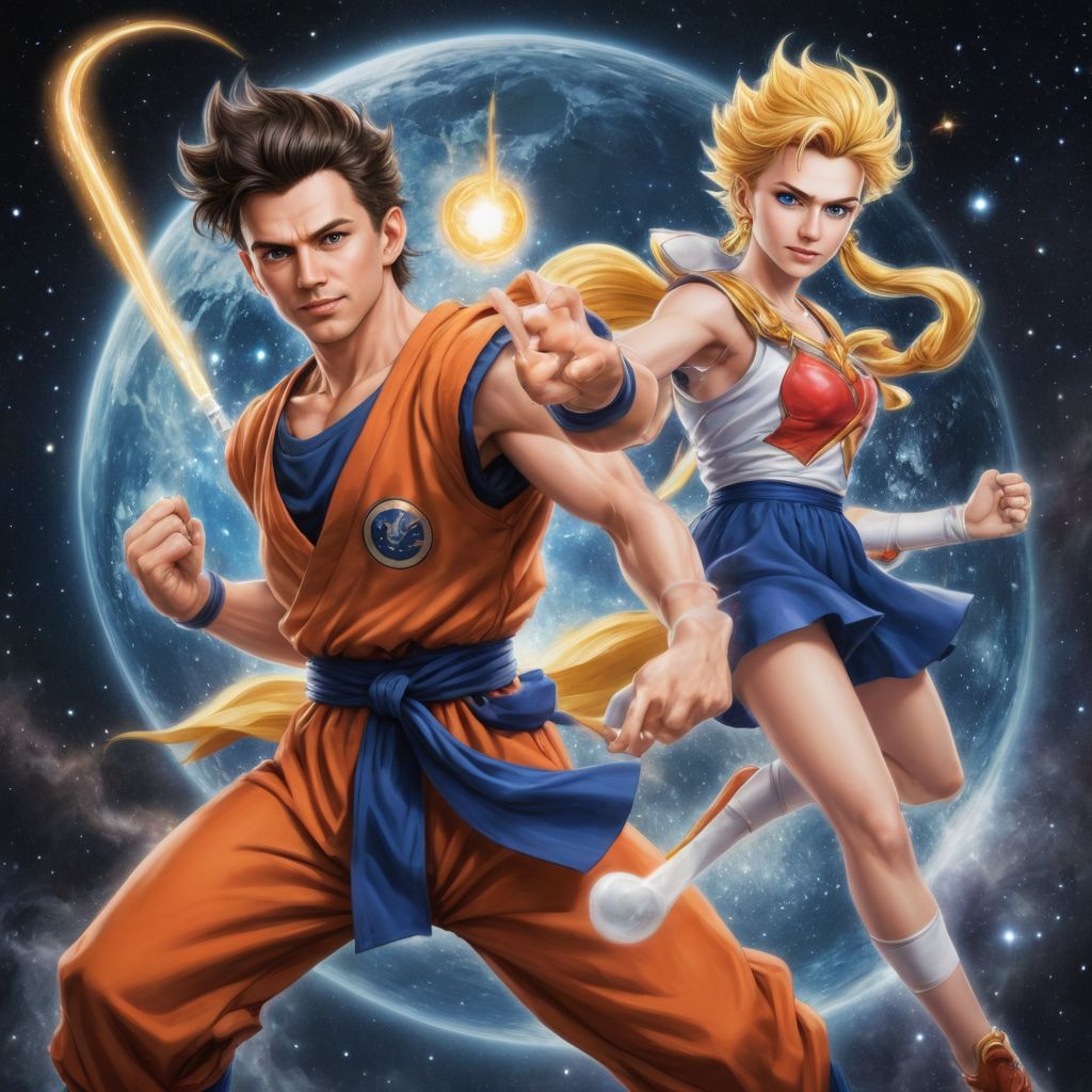 Converted Son Goku et Sailor Moon en Kamehameha image