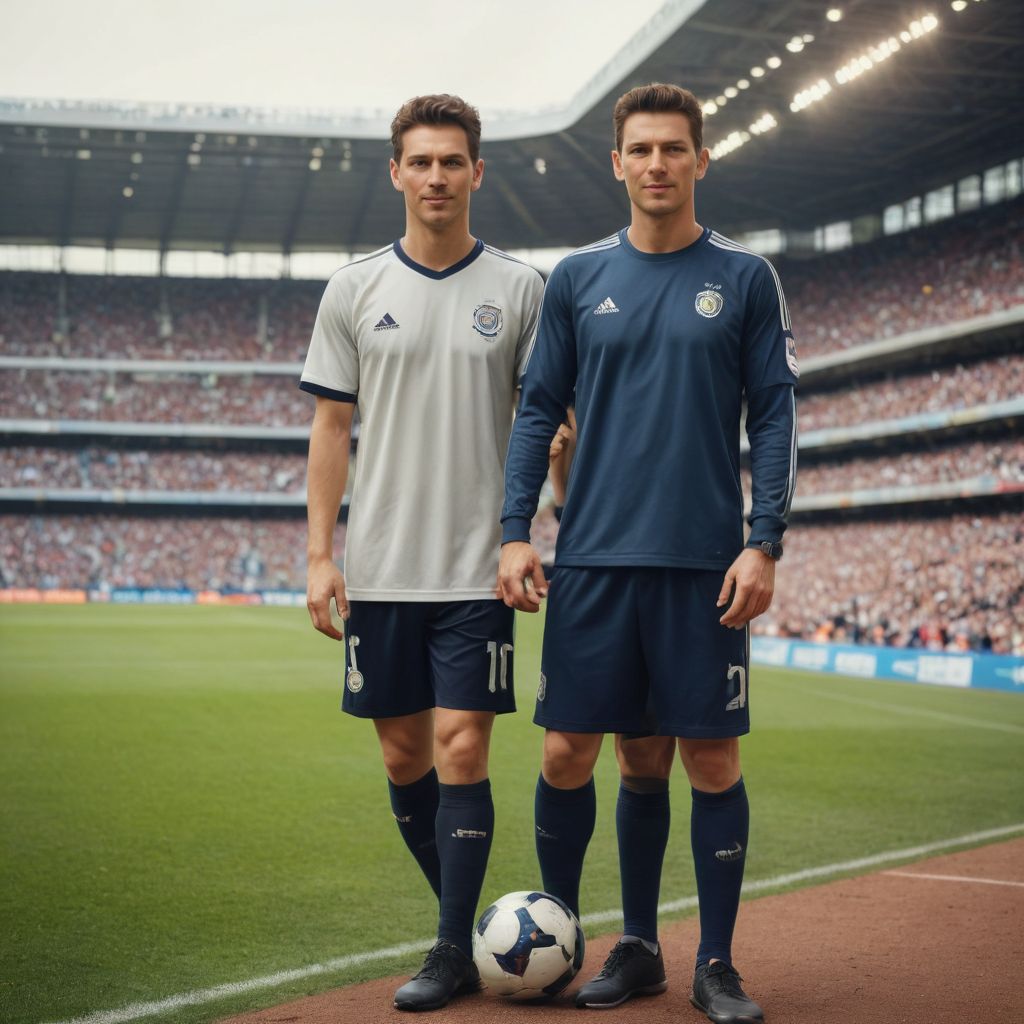 Standing in a Soccer Stadium Photo Style