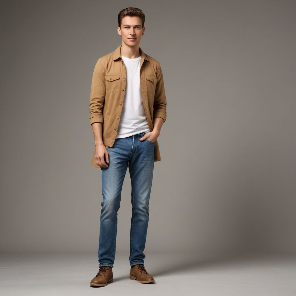 Standing in Casual Clothes Photo Style