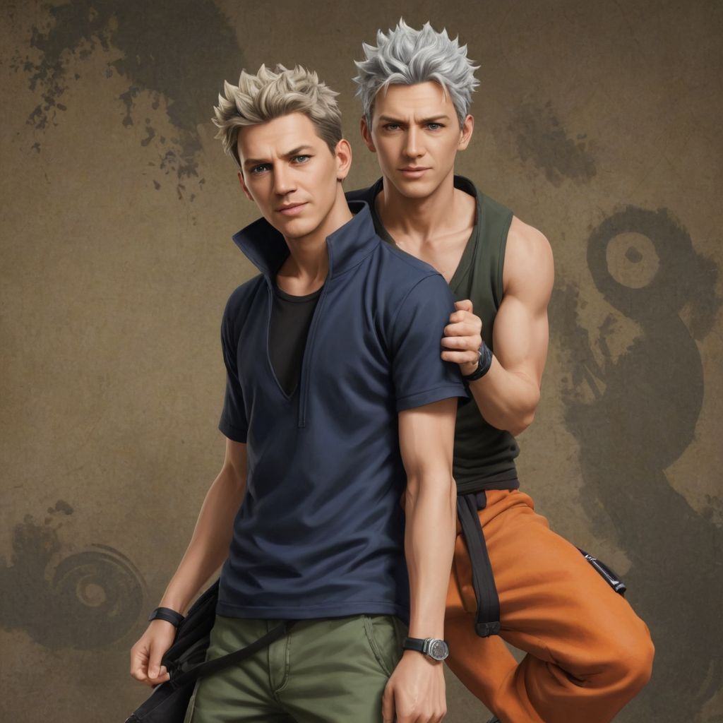 Uzumaki Naruto with Kakashi Photo Style