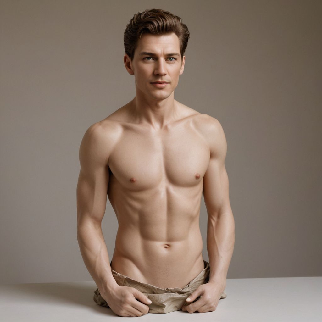 Woman Realistic Ceramic Sculpture Photo Style