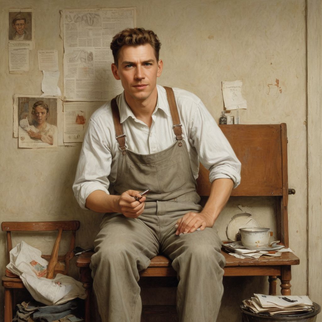 Converted American Painter Norman Rockwell image