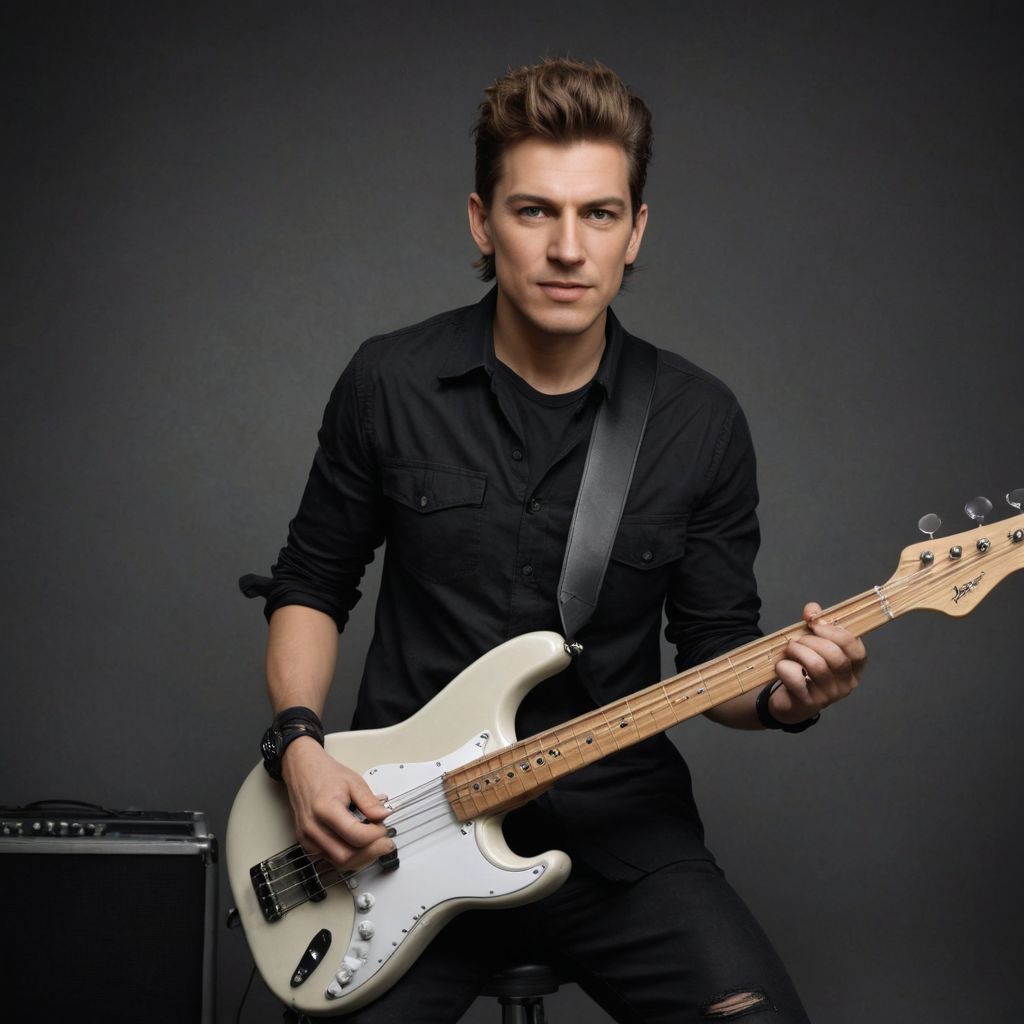 Bassist Rock Star Photo Style