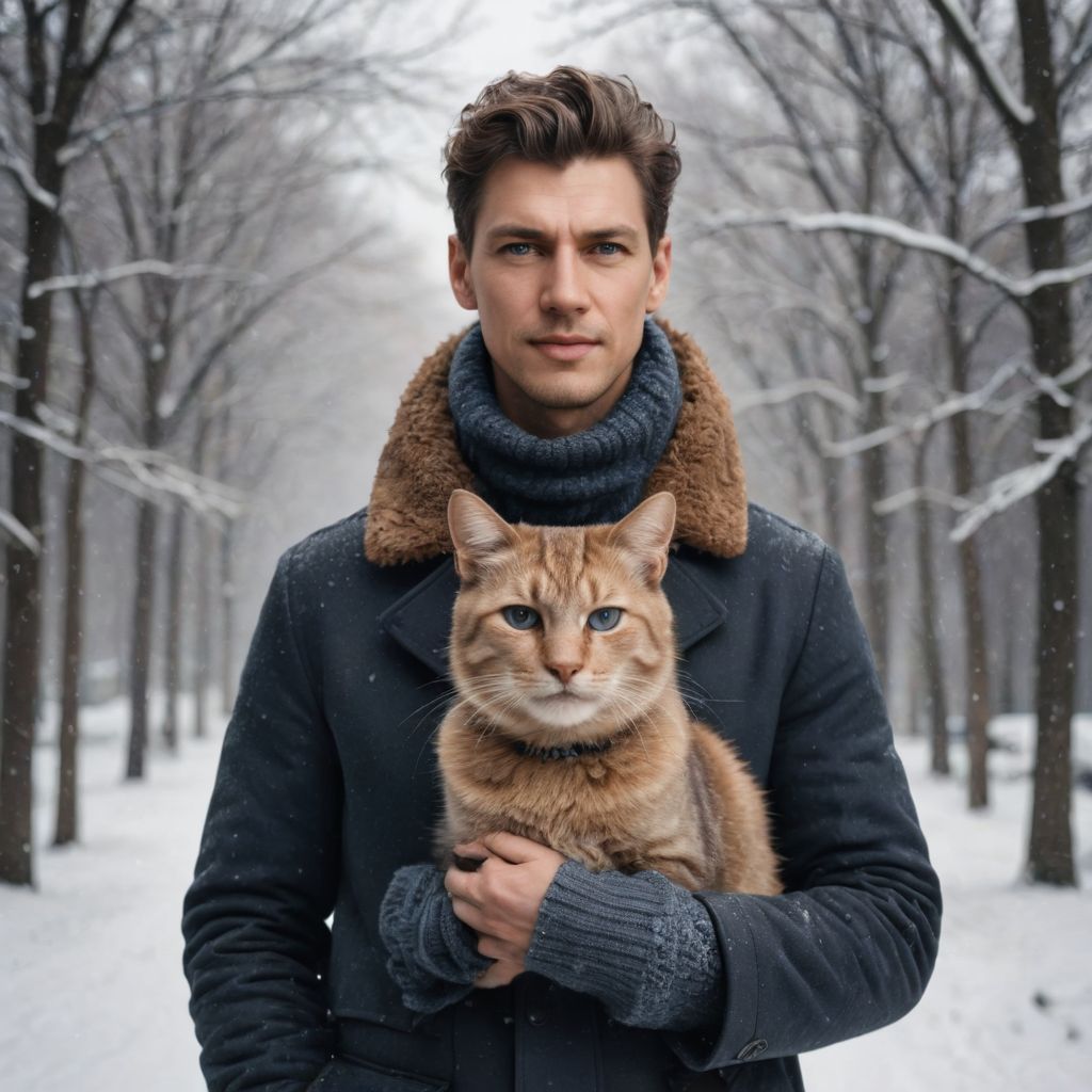 Cat Winter Photo Style