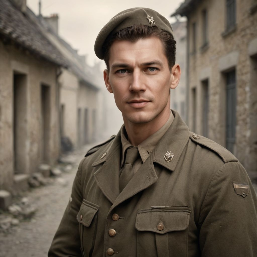 French Soldier During World War II Photo Style