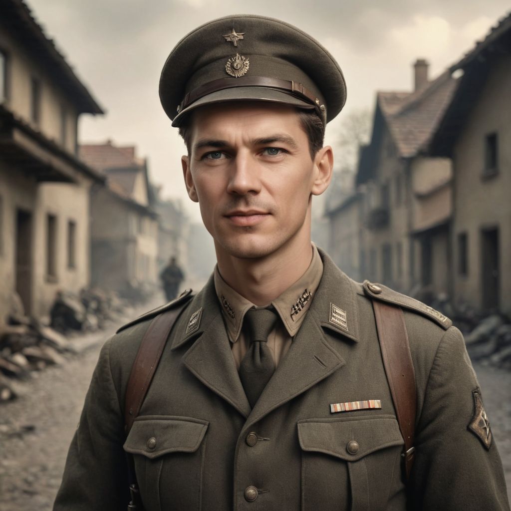 German Soldier from World War II Photo Style