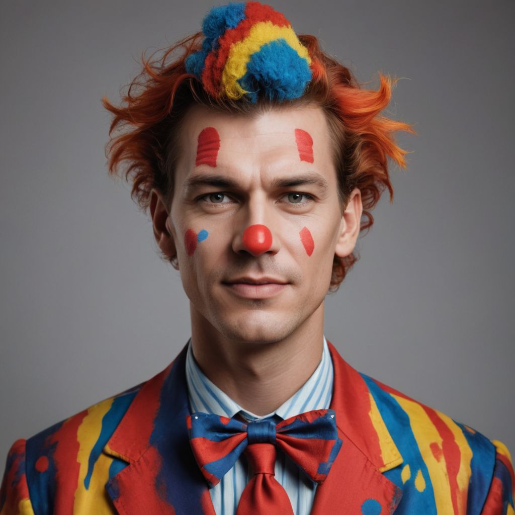 Politic with Clown Face Photo Style