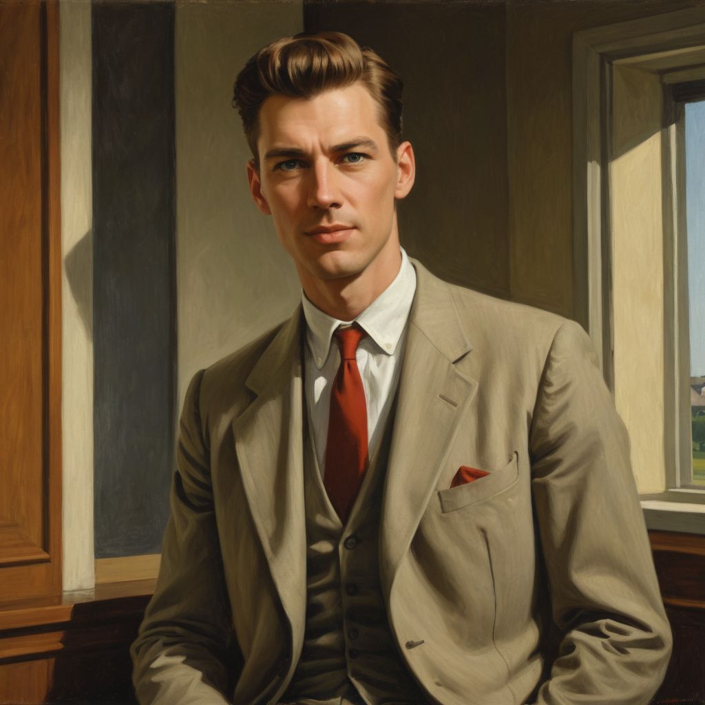 Portrait by Edward Hopper Photo Style