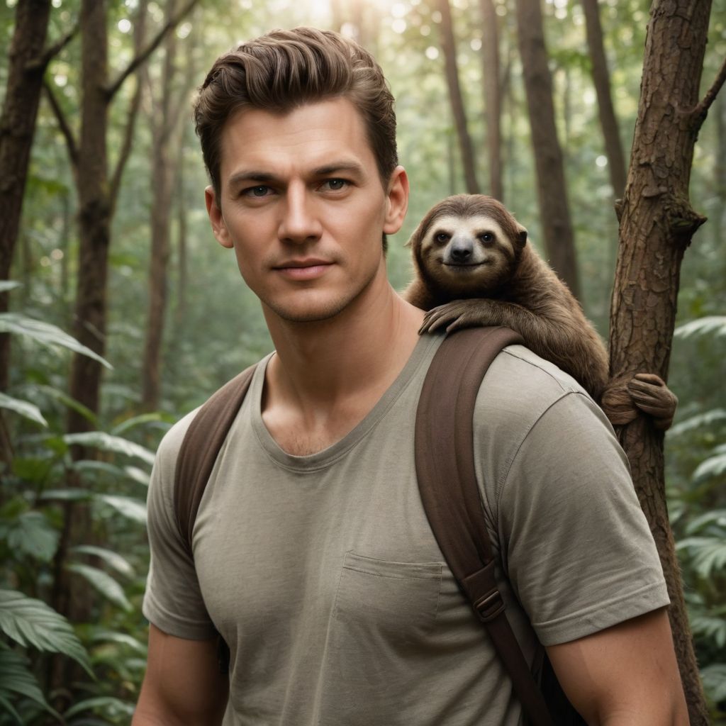 Sloth in the Wilderness Photo Style