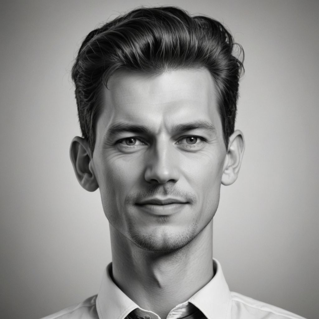 Black and White Caricature to Colour In Photo Style