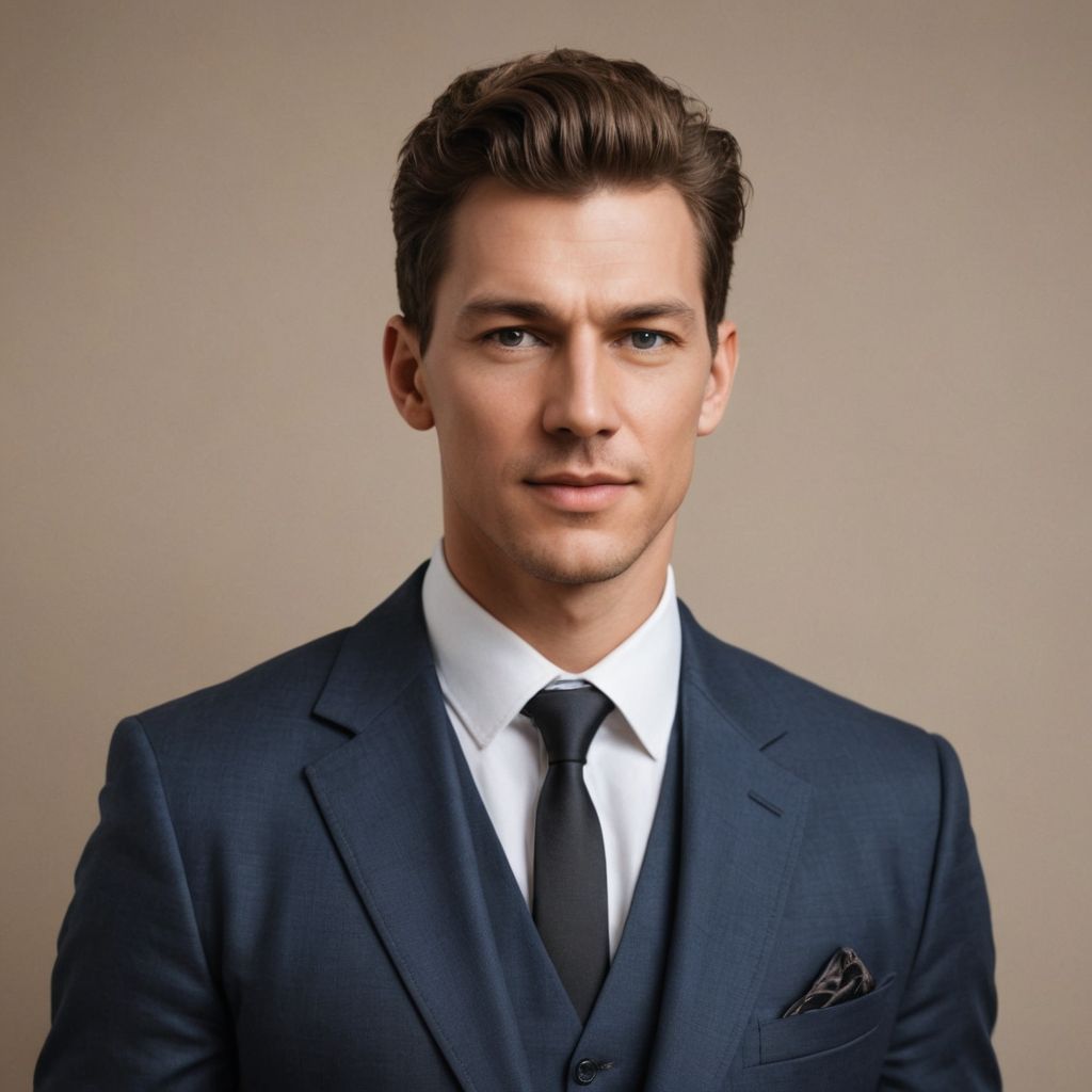 Bosa Baby AI in a Suit Photo Style