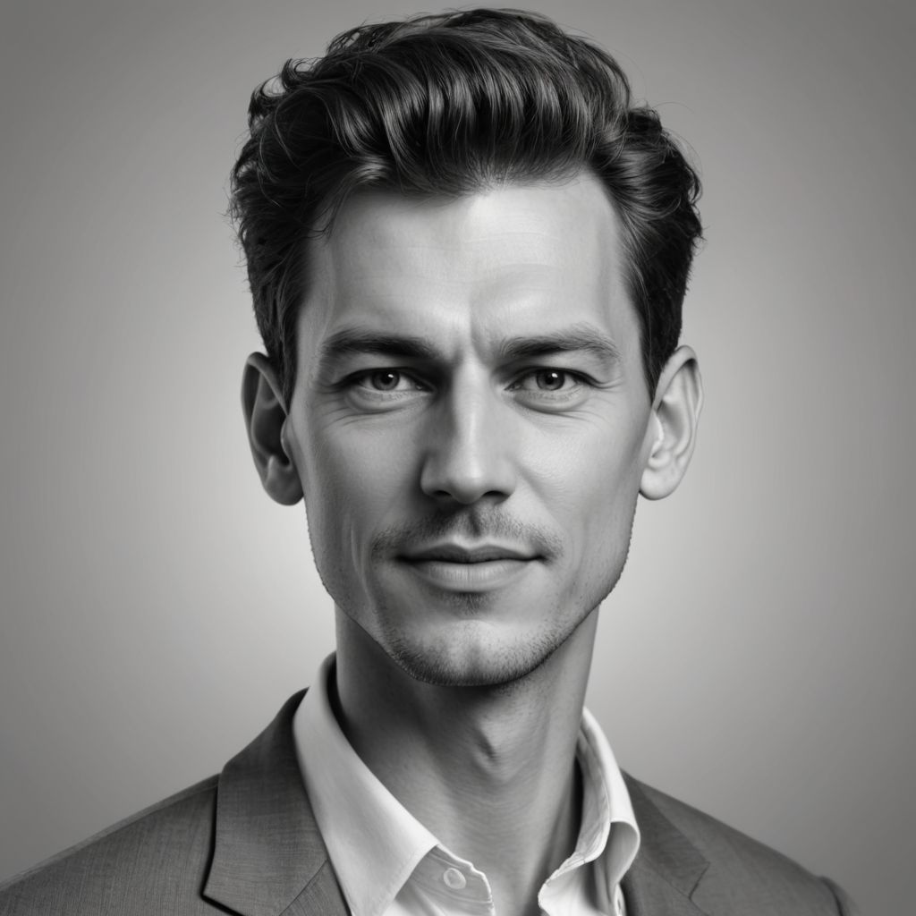 Caricature, Line Art, Simple Photo Style