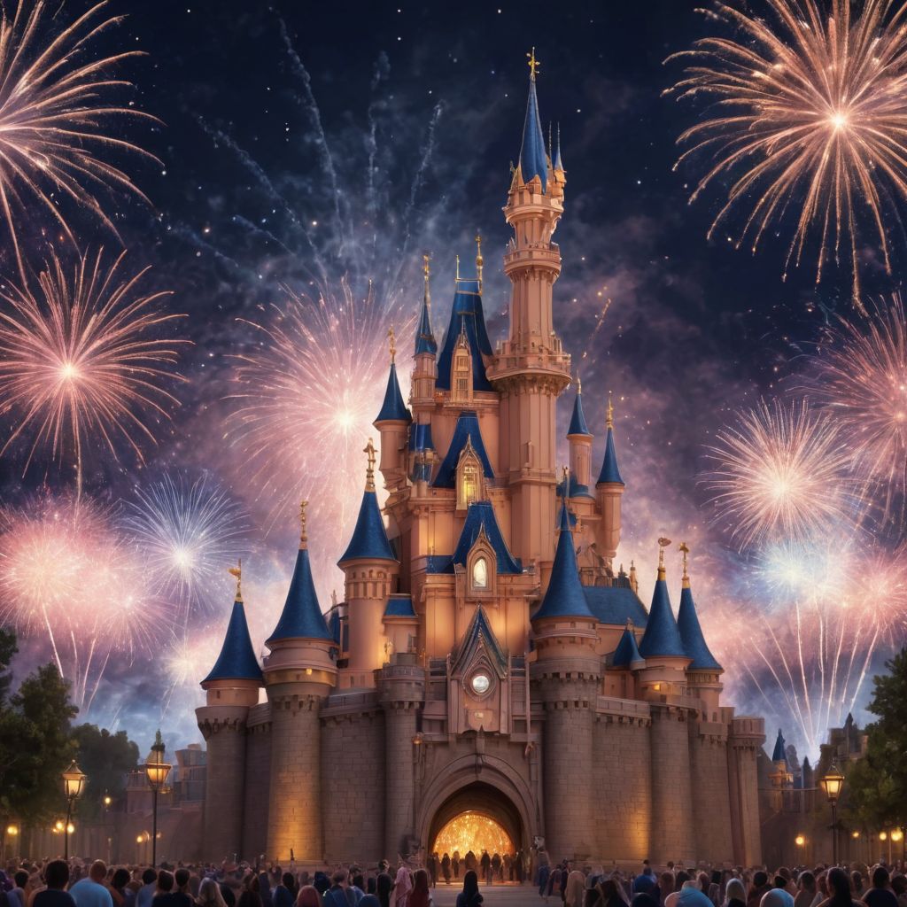 Fireworks at Disneyland Photo Style