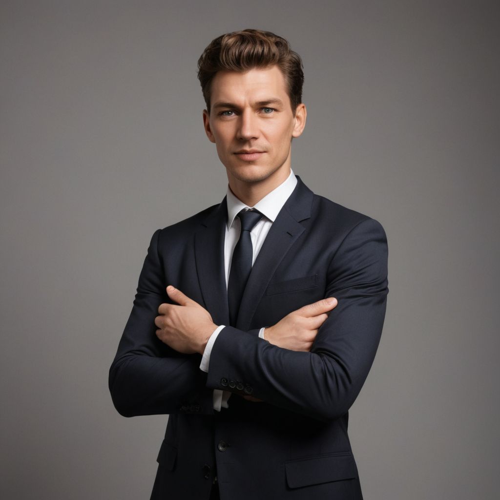 Formal with Folded Hands Photo Style